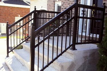 Rampe en aluminium installée